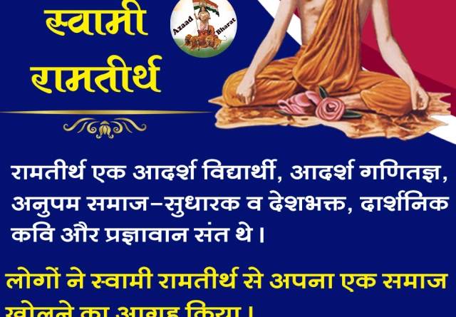 स्वामी रामतीर्थ की प्रेरणादायक कहानी, जिन्होंने कठिन परिस्थितियों में मिली सहायता से शिक्षा प्राप्त की और महान संत बने।